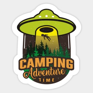 Camping adventure time Sticker